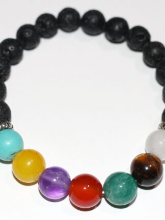 7 Chakra Lava Stone Diffuser Bracelet