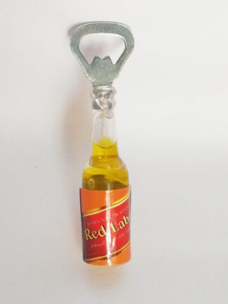 Red Label Bottle Shape Fridge Magnet Bottle Opener