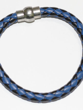 Unisex handmade braided leather bracelet with magnetic clasp.