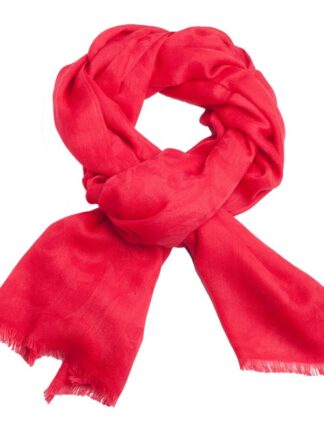 DARK RED JACQUARD PASHMINA STOLE