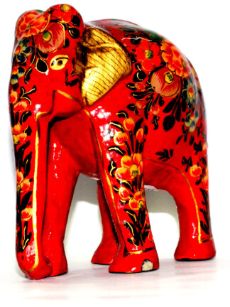Hand Made Kashmiri Paper Mache Multicolor Elephant
