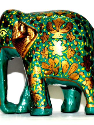 Hand Made Kashmiri Paper Mache Multicolor Elephant