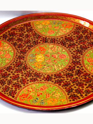 Paper Mache Round Serving Tray