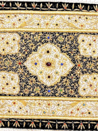Exquisite 100% Handmade  Zardozi Royal Jewel Carpet