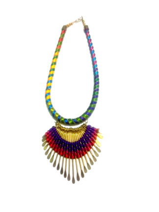 Ethnic Brass Silk Dori Necklace