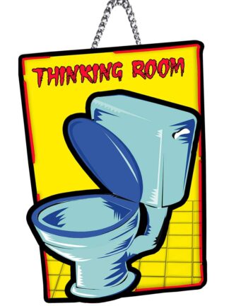 Thinking Room Bathroom Quote Printed Home Wall Door Sign Hanging