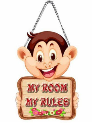 My Room . My Rules Printed Door Wall Hanging
