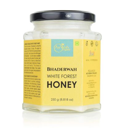 Organic Bhaderwah White Forest Honey, Creamy,100 % Pure, Unfiltered, Natural 250g