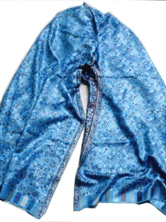 Turquoise Light Weight Modal Kani Weave Stole