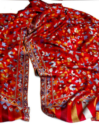 Red Light Weight Modal Kani Weave Stole