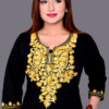 Kashmiri Embroidered Woolen Straight Kurta  (Black, Yellow) - Image 2