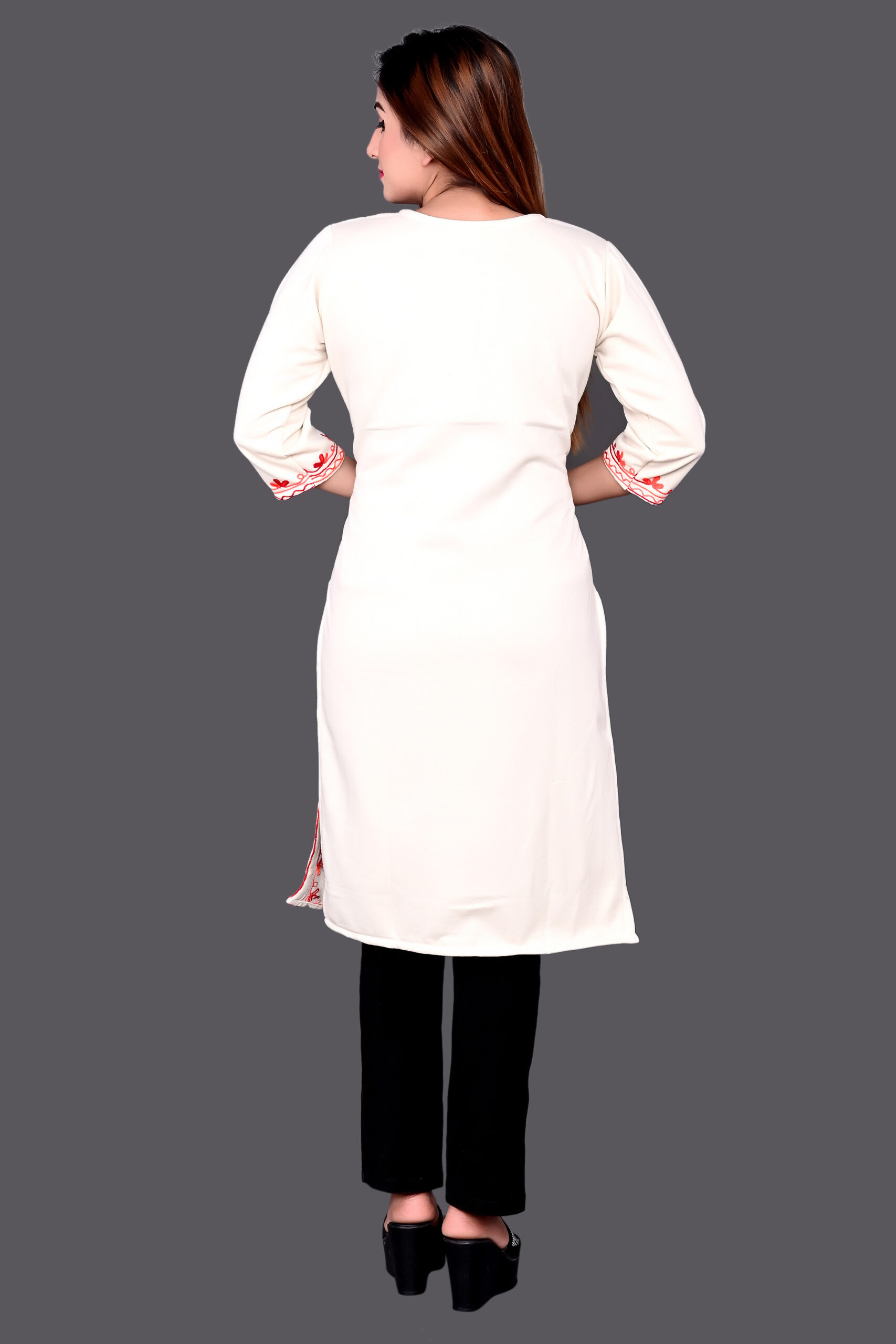 Formal Wear Full Sleeve 7004 Designer Woolen Kurtis at best price in  Ludhiana