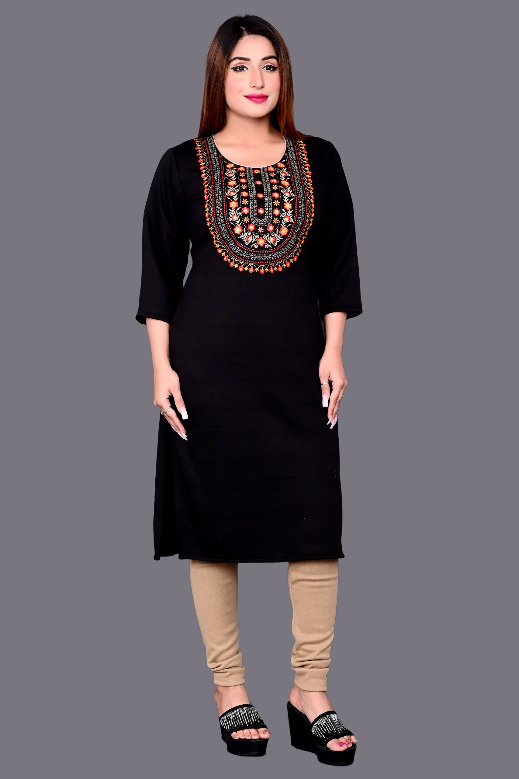 Formal Wear Full Sleeve 6008 Designer Woolen Kurtis at best price in  Ludhiana