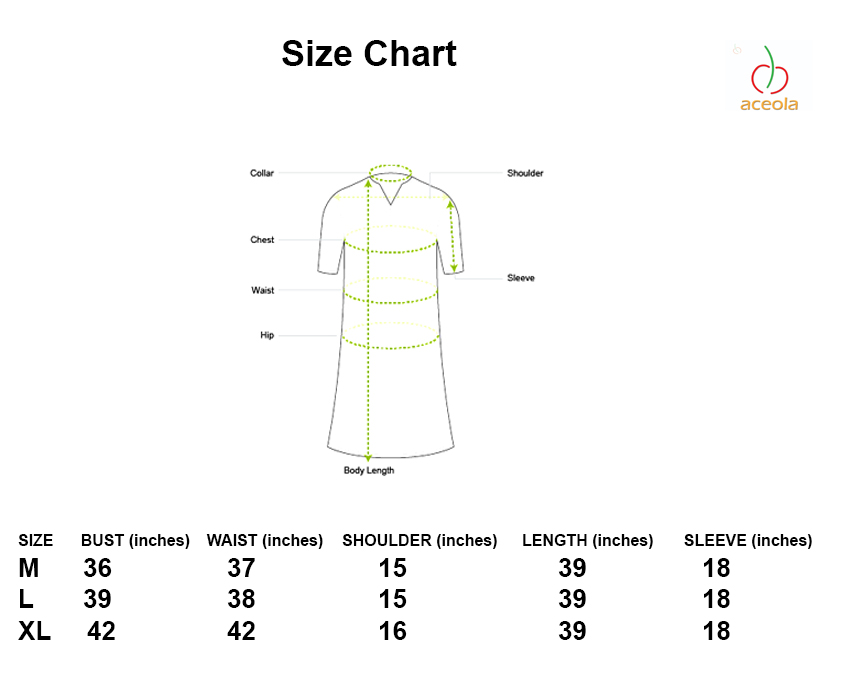 Size Chart Kurti