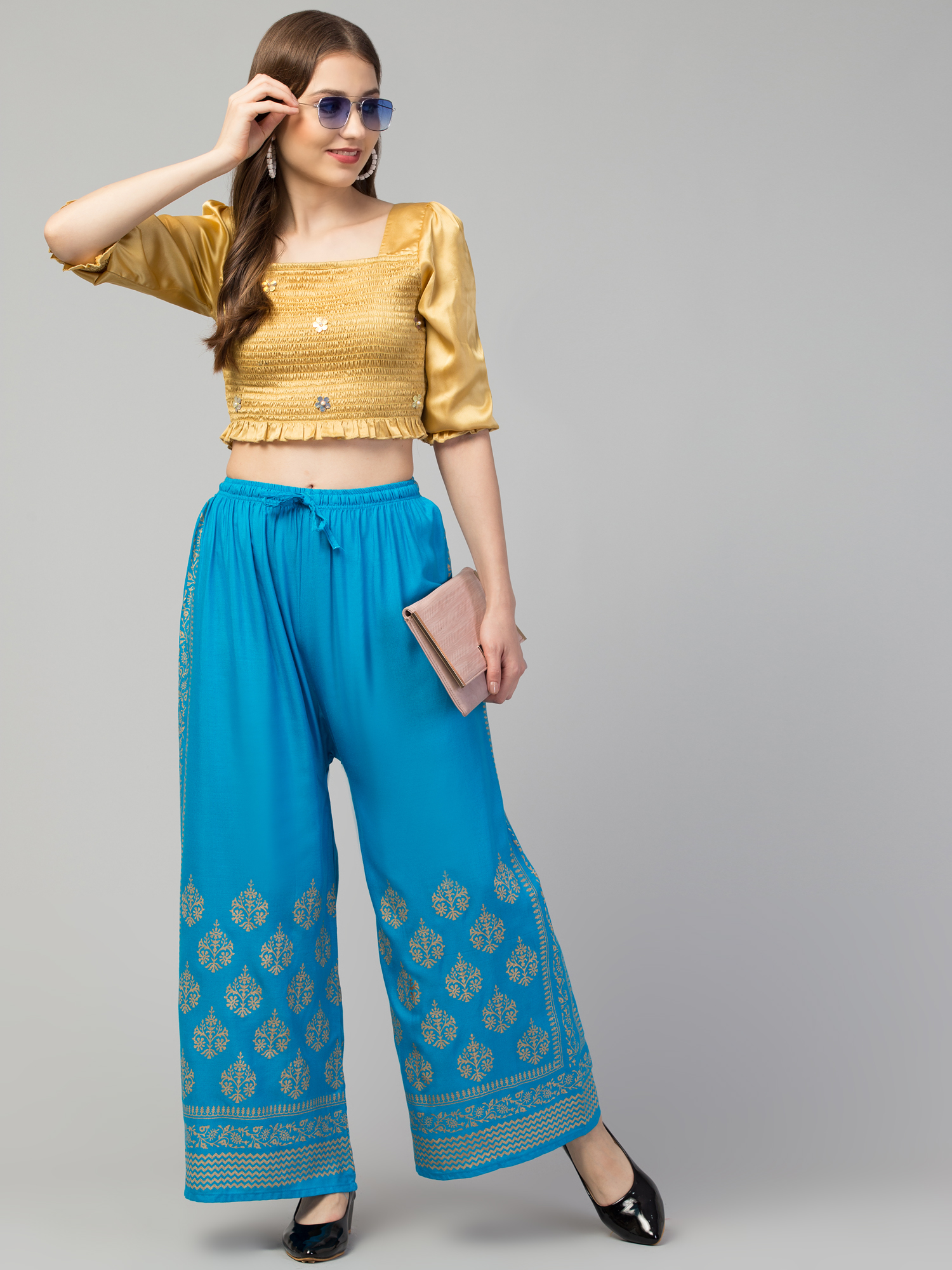 Buy Sky Blue Pants for Women by SRISHTI Online | Ajio.com