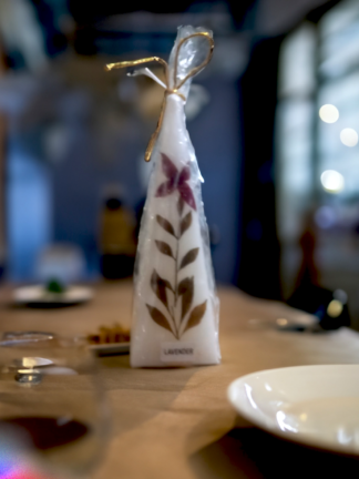 Pressed Dry Flower Scented Cone Candle