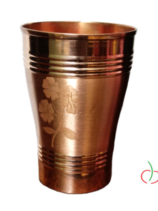 Pure Copper Big Size Glass Tumbler, Luxury Design,